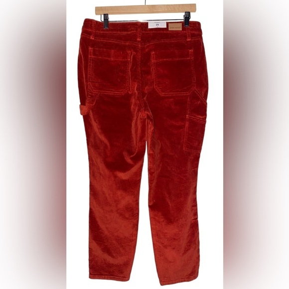 NWT Judy Blue Ankle‎ Straight Corduroy Pants High Rise Cropped Rust Red Plus 29W - Picture 2 of 13